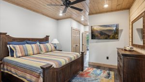 Two Bedroom Gatlinburg Cabin Vacation Rental near Rocky Top Sports World and Downtown Gatlinburg Once in a Blue Moon