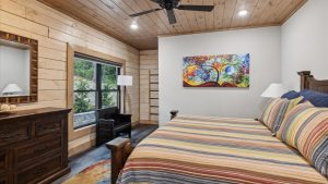 Two Bedroom Gatlinburg Cabin Vacation Rental near Rocky Top Sports World and Downtown Gatlinburg Once in a Blue Moon