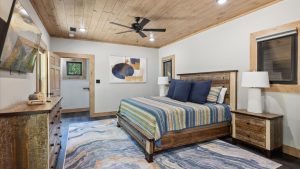 Two Bedroom Gatlinburg Cabin Vacation Rental near Rocky Top Sports World and Downtown Gatlinburg Once in a Blue Moon