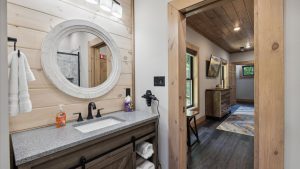 Two Bedroom Gatlinburg Cabin Vacation Rental near Rocky Top Sports World and Downtown Gatlinburg Once in a Blue Moon