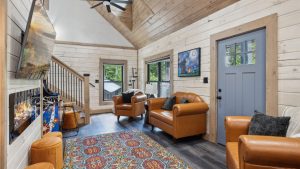 Two Bedroom Gatlinburg Cabin Vacation Rental near Rocky Top Sports World and Downtown Gatlinburg Once in a Blue Moon