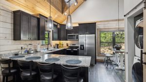 Two Bedroom Gatlinburg Cabin Vacation Rental near Rocky Top Sports World and Downtown Gatlinburg Once in a Blue Moon