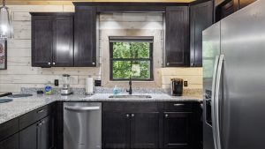 Two Bedroom Gatlinburg Cabin Vacation Rental near Rocky Top Sports World and Downtown Gatlinburg Once in a Blue Moon