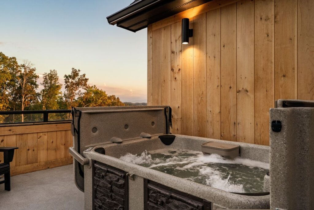 Five Bedroom Rooftop Vacation Rental Cabin with Indoor Pool Lodges at Reedmont Pigeon Forge Sevierville
