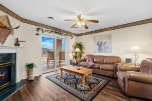 Whispering Pines Condo 251 One Bedroom Top Floor Downtown Pigeon Forge Balcony View