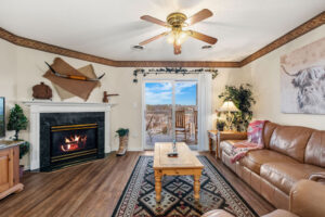 Whispering Pines Condo 251 One Bedroom Top Floor Downtown Pigeon Forge Balcony View