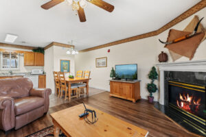 Whispering Pines Condo 251 One Bedroom Top Floor Downtown Pigeon Forge Balcony View