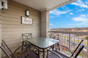 Whispering Pines Condo 251 One Bedroom Top Floor Downtown Pigeon Forge Balcony View